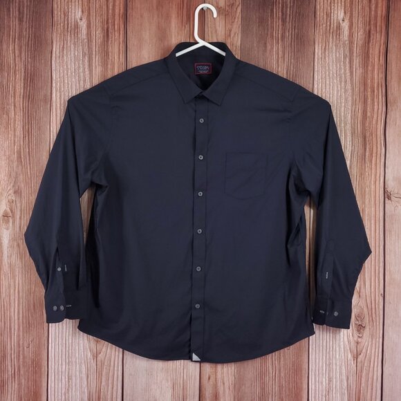 UNTUCKit Gironde Mens Size XXL Black Performance LS Button Up Shirt Stretch - Picture 1 of 14